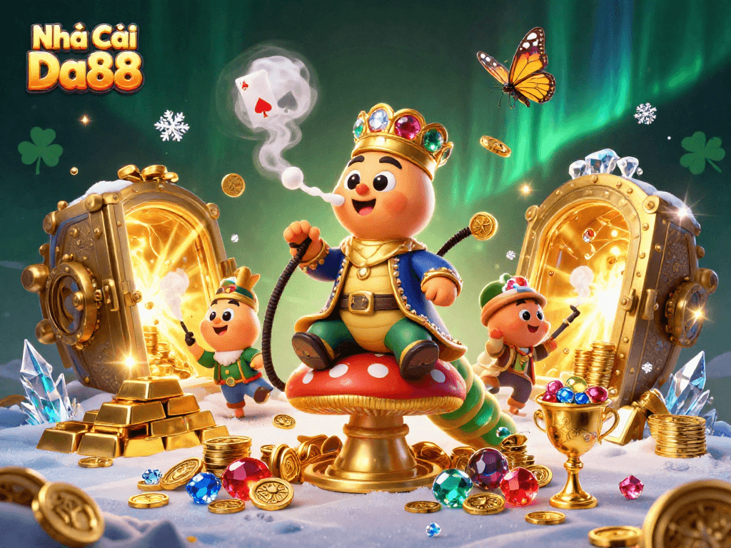 Experience the thrill at Nhà Cái Da88 with vibrant casino elements and engaging characters.
