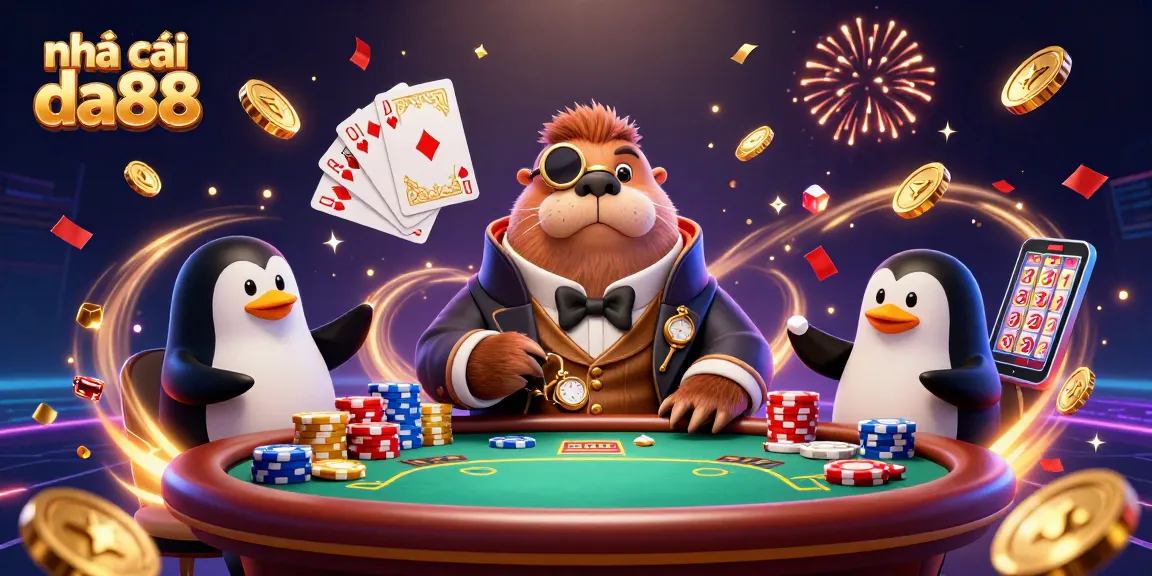 Experience the thrill of play at nhà cái da88 with a wily walrus and his poker buddies.