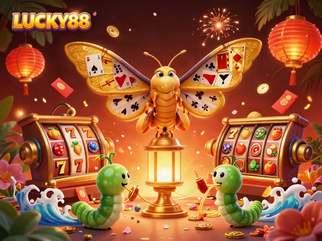 Spin the LUCKY88 slot reels for exciting wins amid a vibrant casino scene.