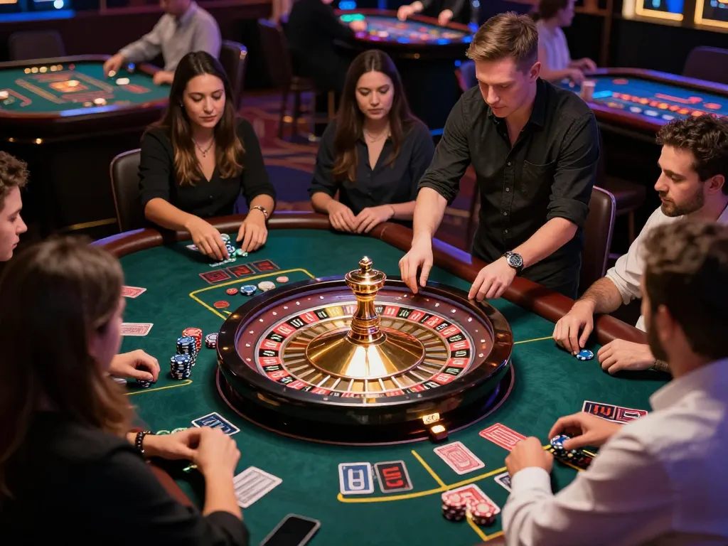 Engaged players enjoy an immersive LU88 live dealer roulette game with vibrant atmosphere.