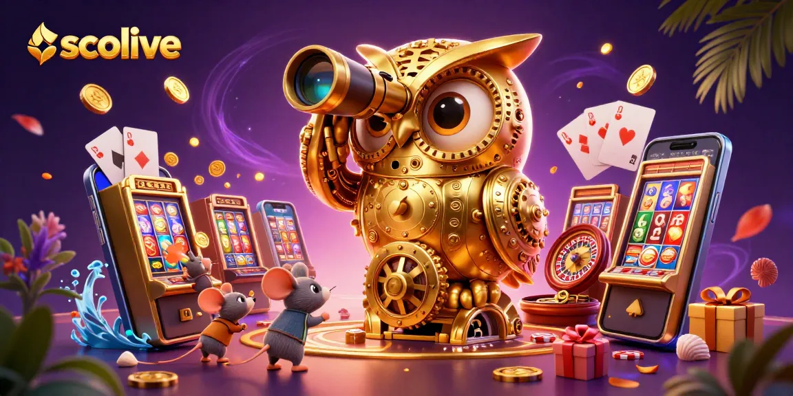 Socolive delivers thrilling gaming experiences with golden owl and playful mice in a vibrant casino