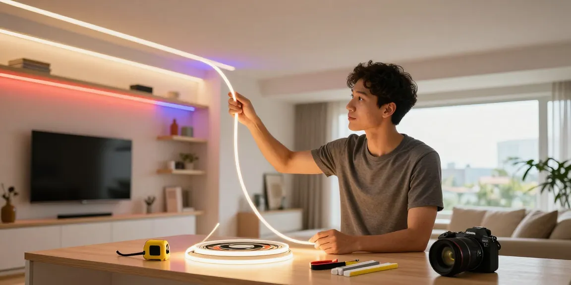 Iluminare modernă cu banda LED în design interior elegant