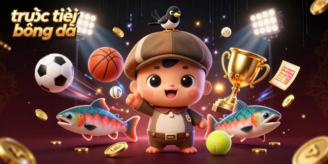 Experience trực tiếp bóng đá action with vibrant, playful characters and dynamic sports elements, enhancing your viewing.
