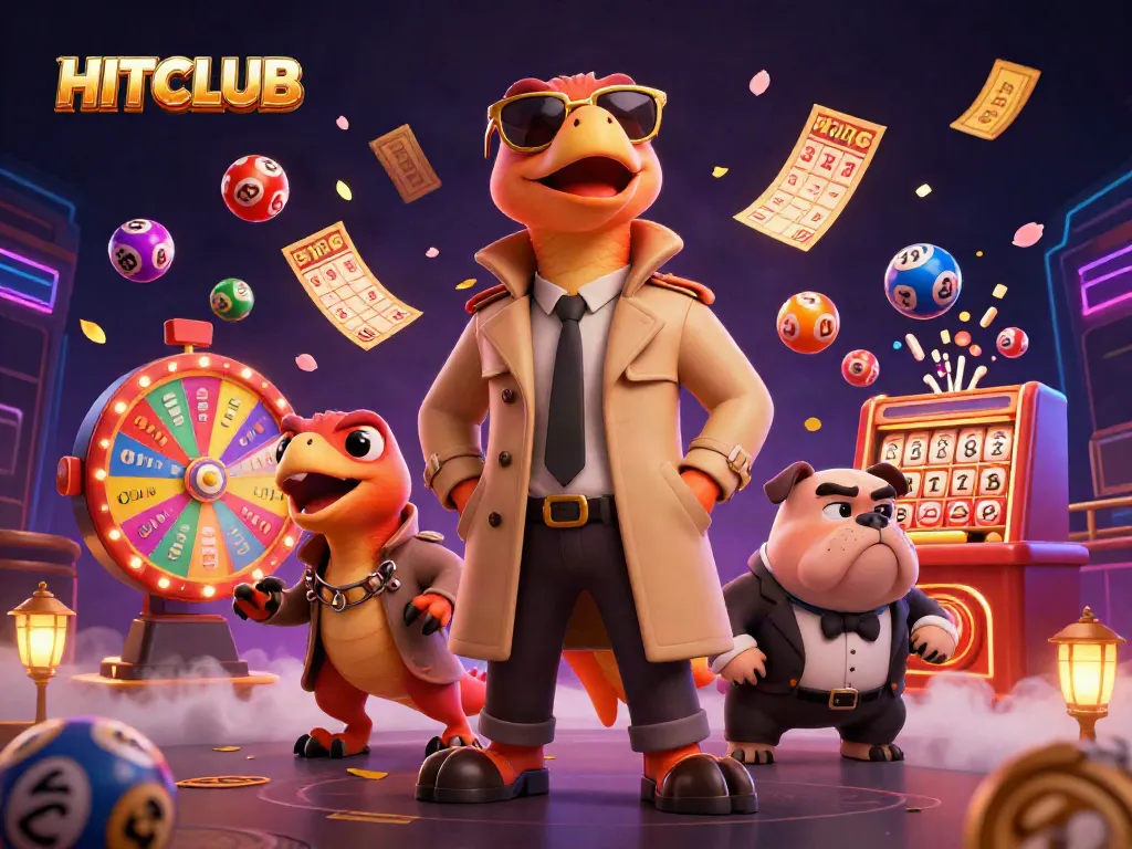 HITCLUB raptors cleverly impersonate a player in a VIP casino lounge during a thrilling lottery game.