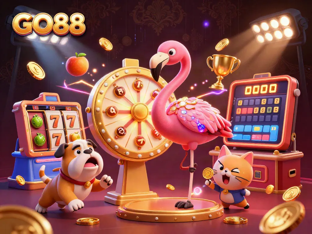 Experience the thrill of GO88's exciting slot gameplay with dynamic elements and colorful graphics.